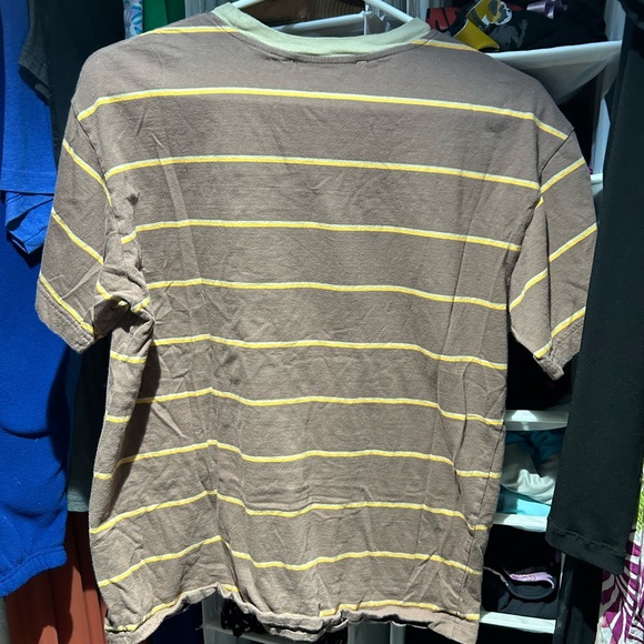 Playboy by Pac Sun Shirt Adult Small Brown Yellow Logo Short Sleeve - Picture 2 of 4